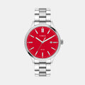 Trendline Men Quartz Red Dial Analog Stainless Steel Watch TWEG18431