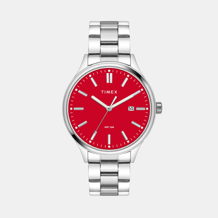 Trendline Men Quartz Red Dial Analog Stainless Steel Watch TWEG18431
