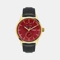 Trendline Men Quartz Red Dial Multi-Function Leather Watch TWEG19938