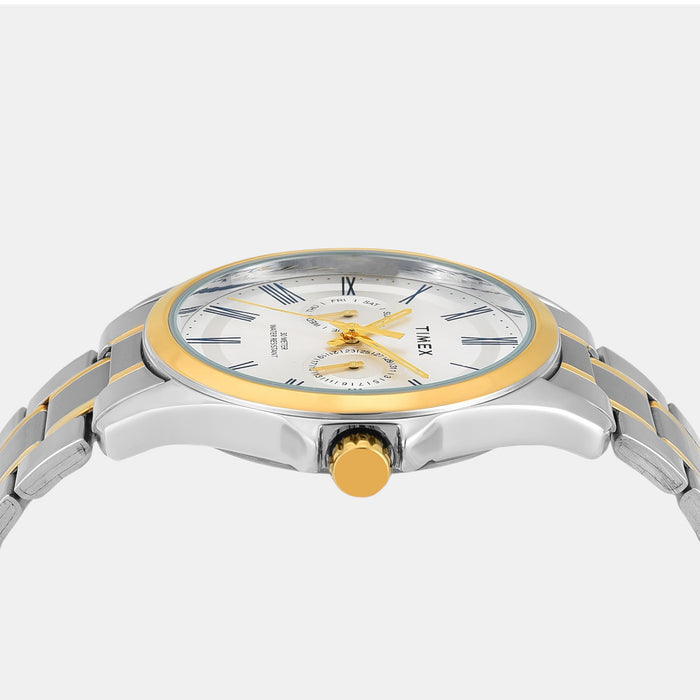 Trendline Men Quartz Silver Dial Analog Stainless Steel Watch TW000X134