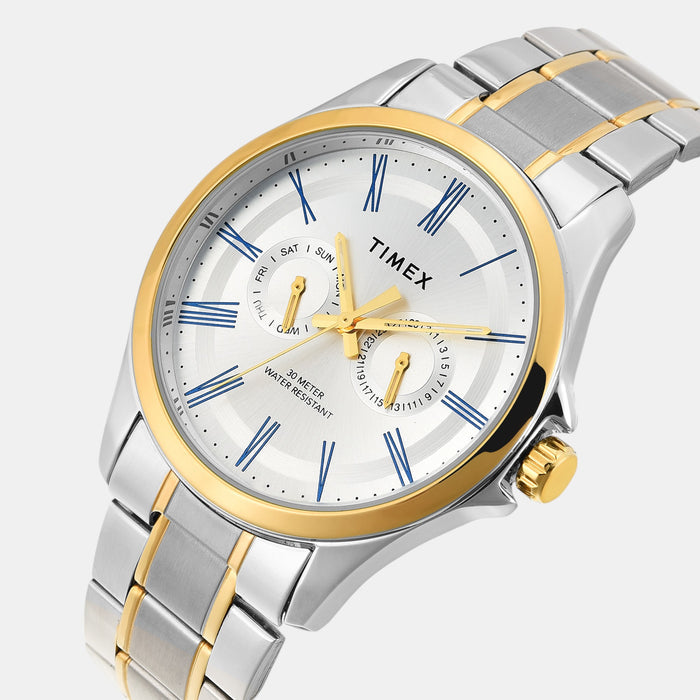 Trendline Men Quartz Silver Dial Analog Stainless Steel Watch TW000X134
