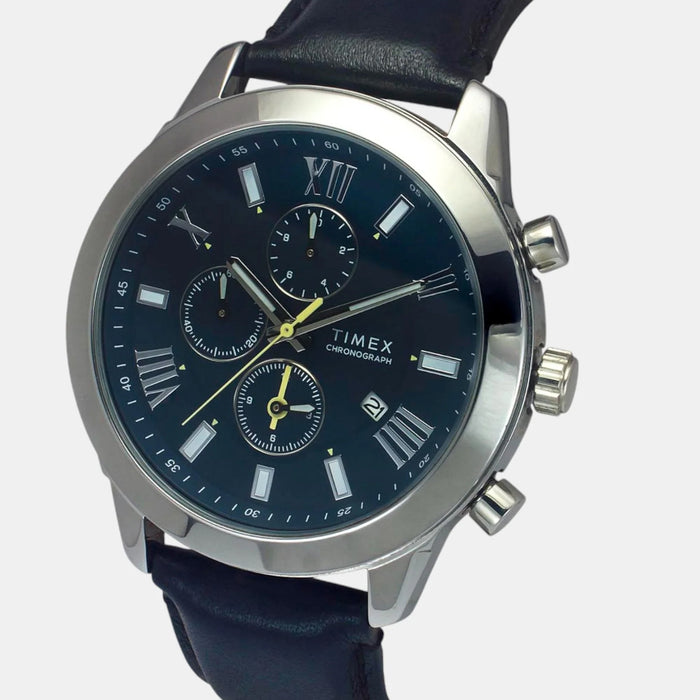 Trendline Men Quartz Teal Dial Multi-Function Leather Watch TWEG18515