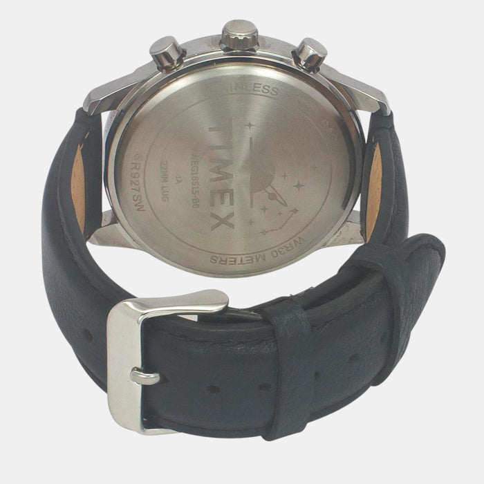 Trendline Men Quartz Teal Dial Multi-Function Leather Watch TWEG18515