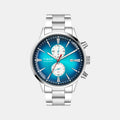 Trendline Men Quartz Teal Dial Multi-Function Stainless Steel Watch TWEG19931