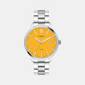 Trendline Men Quartz Yellow Dial Analog Stainless Steel Watch TWEG18428