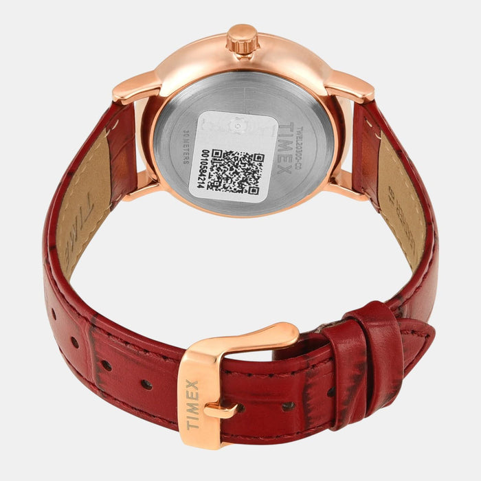 Trendline Women Quartz Black Dial Multi-Function Leather Watch TWEL20300