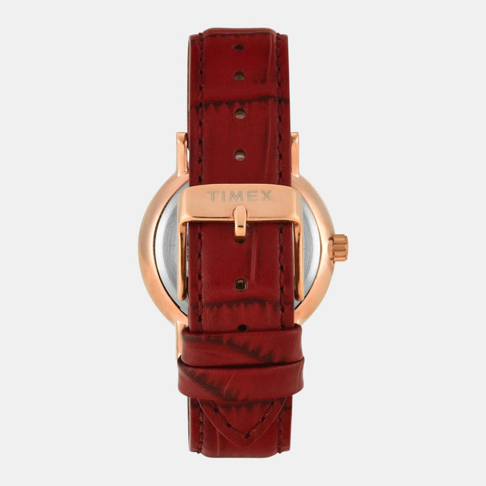 Trendline Women Quartz Black Dial Multi-Function Leather Watch TWEL20300