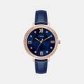 Trendline Women Quartz Blue Dial Analog Leather Watch TWEL14712