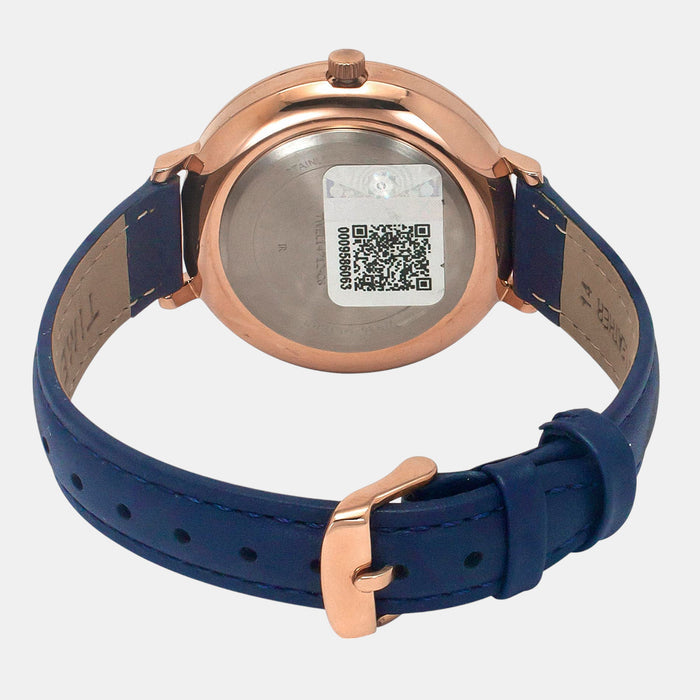 Trendline Women Quartz Blue Dial Analog Leather Watch TWEL14712