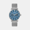 Trendline Women Quartz Blue Dial Multi-Function Mesh Watch TWEL20301