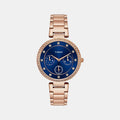 Trendline Women Quartz Blue Dial Multi-Function Stainless Steel Watch TWEL18703