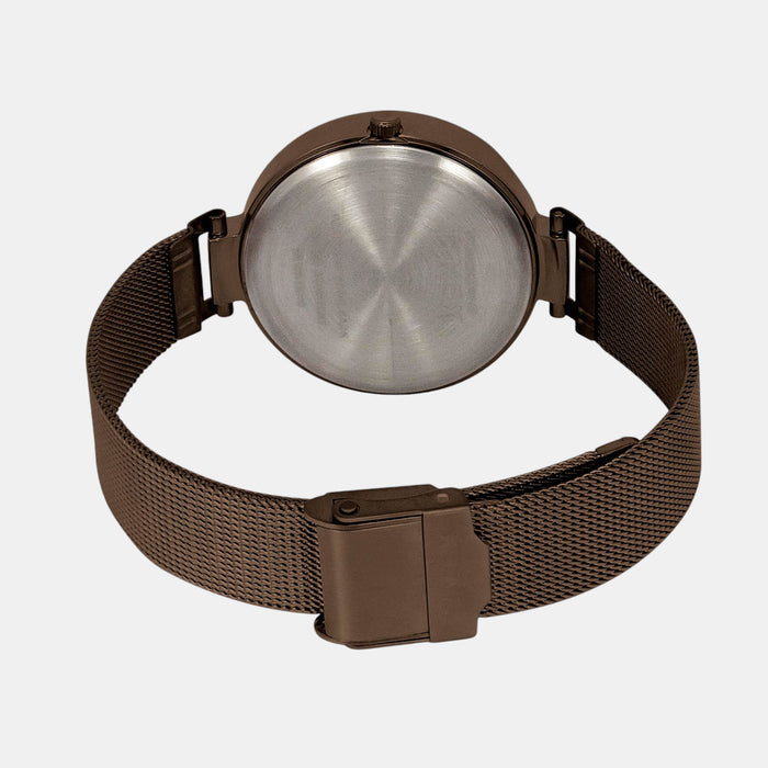 Trendline Women Quartz Brown Dial Multi-Function Stainless Steel Watch TWEL14507