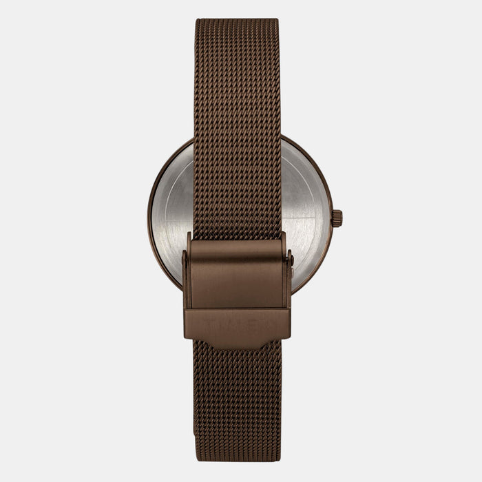 Trendline Women Quartz Brown Dial Multi-Function Stainless Steel Watch TWEL14507
