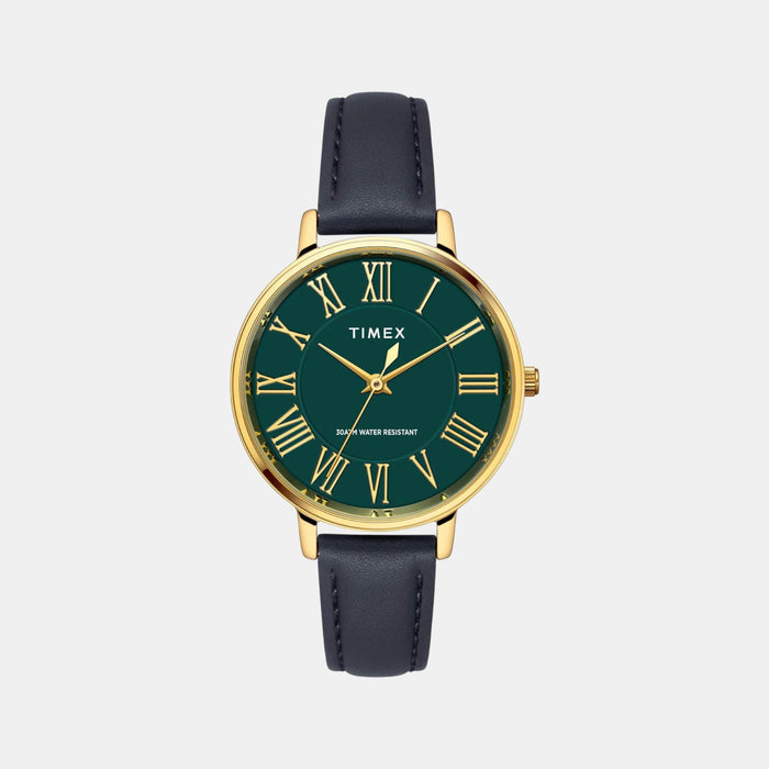 Trendline Women Quartz Green Dial Analog Leather Watch TWEL19104