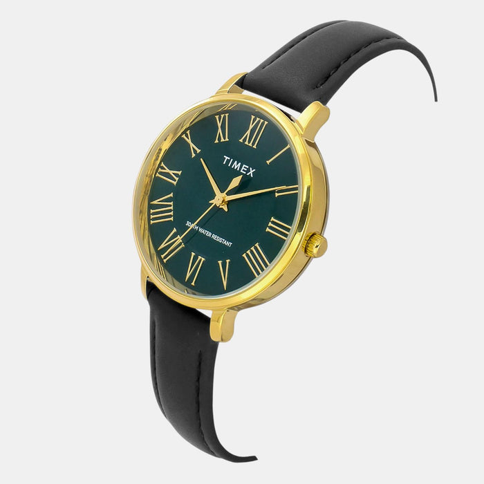 Trendline Women Quartz Green Dial Analog Leather Watch TWEL19104