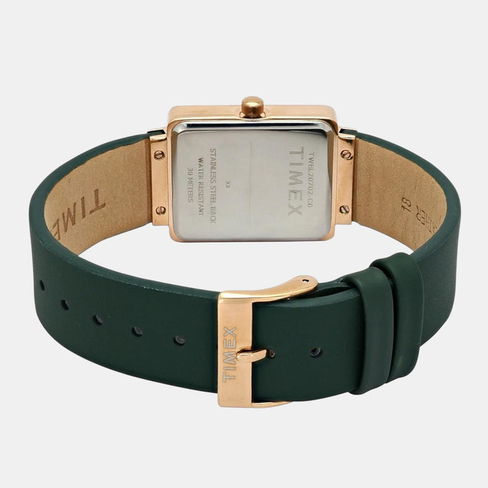 Trendline Women Quartz Green Dial Analog Leather Watch TWEL20702