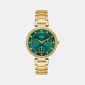 Trendline Women Quartz Green Dial Multi-Function Stainless Steel Watch TWEL18700