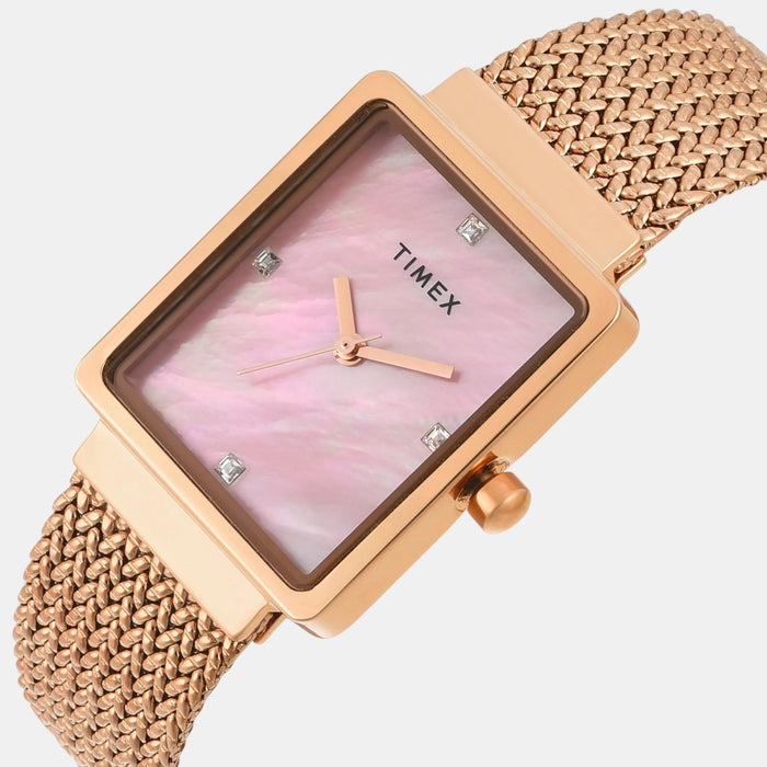 Trendline Women Quartz Mother Of Pearl Dial Analog Stainless Steel Watch TWEL20704
