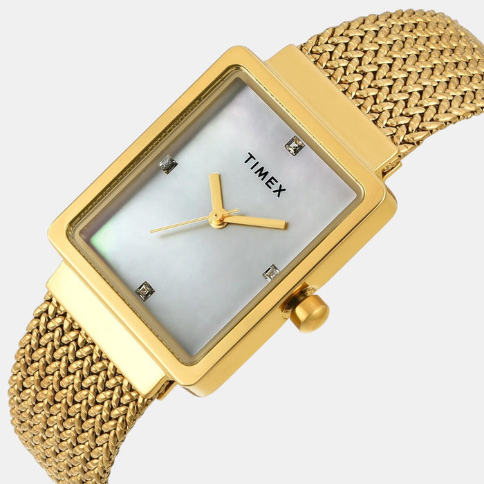 Trendline Women Quartz Mother Of Pearl Dial Analog Stainless Steel Watch TWEL20703