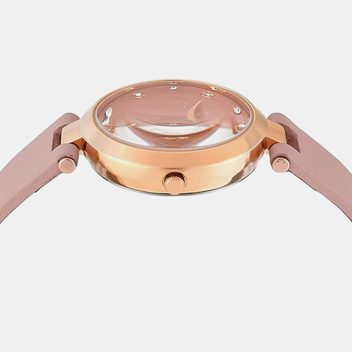 Trendline Women Quartz Pink Dial Analog Leather Watch TWEL19204