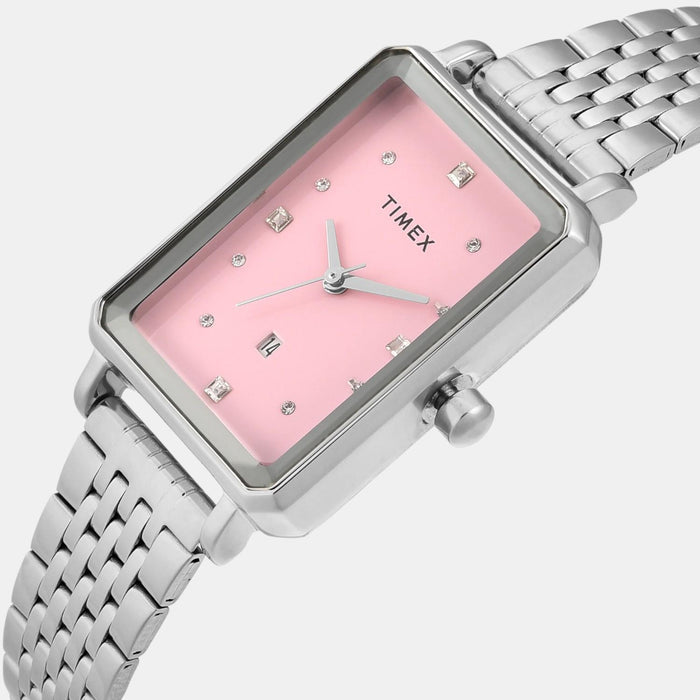 Trendline Women Quartz Pink Dial Analog Stainless Steel Watch TWEL20801
