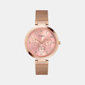 Trendline Women Quartz Pink Dial Multi-Function Stainless Steel Watch TW000X242
