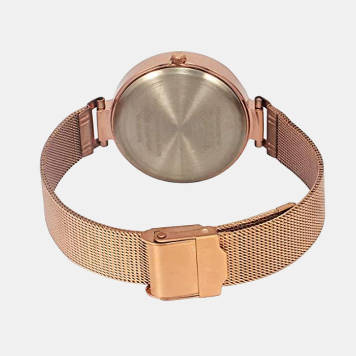 Trendline Women Quartz Pink Dial Multi-Function Stainless Steel Watch TW000X242