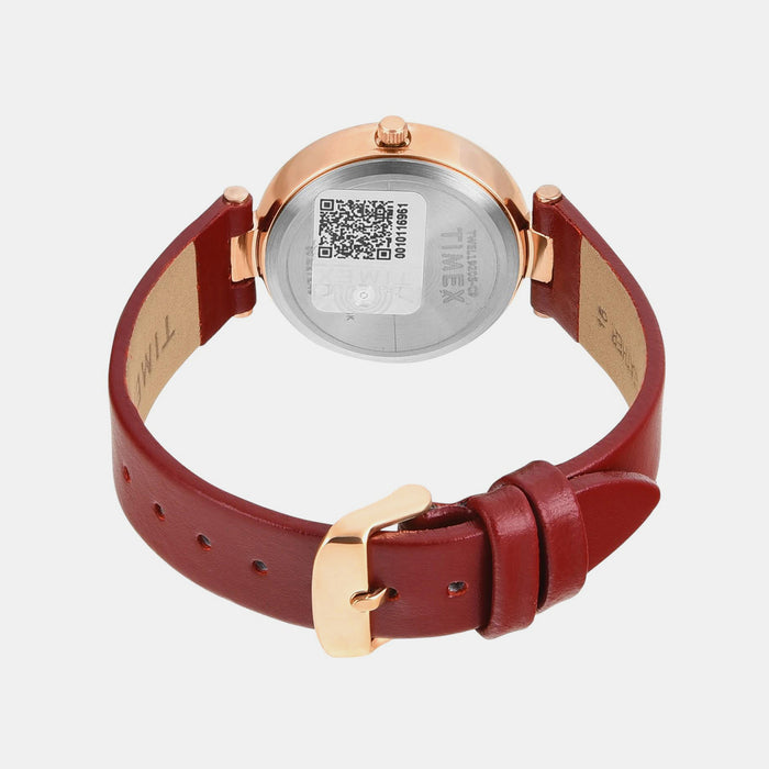 Trendline Women Quartz Red Dial Analog Leather Watch TWEL19205