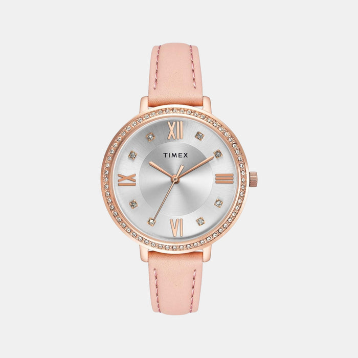 Trendline Women Quartz Silver Dial Analog Leather Watch TWEL14714