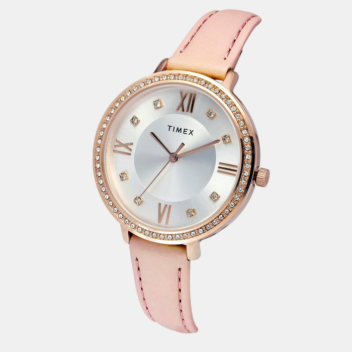 Trendline Women Quartz Silver Dial Analog Leather Watch TWEL14714