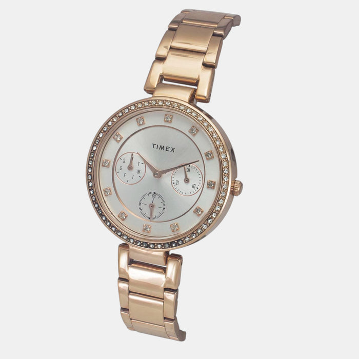 Trendline Women Quartz Silver Dial Multi-Function Stainless Steel Watch TWEL18702