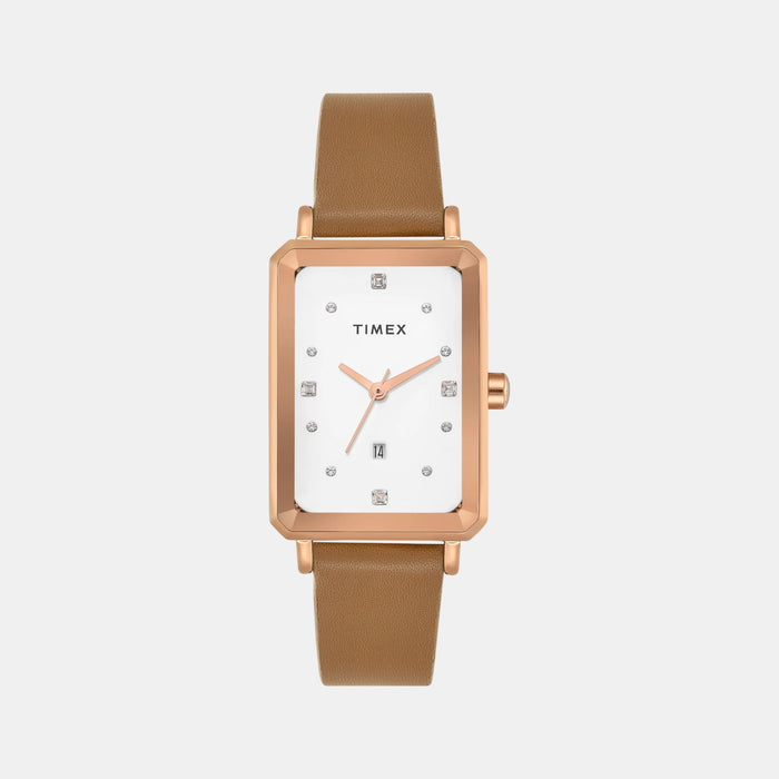 Trendline Women Quartz White Dial Analog Leather Watch TWEL20800