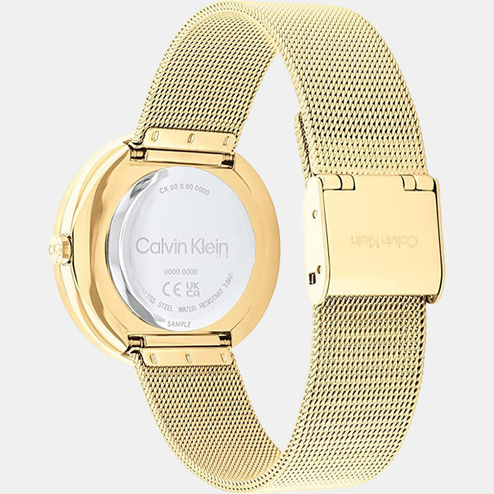 Twisted Bezel Women Quartz Silver Dial Analog Mesh Watch 25200150