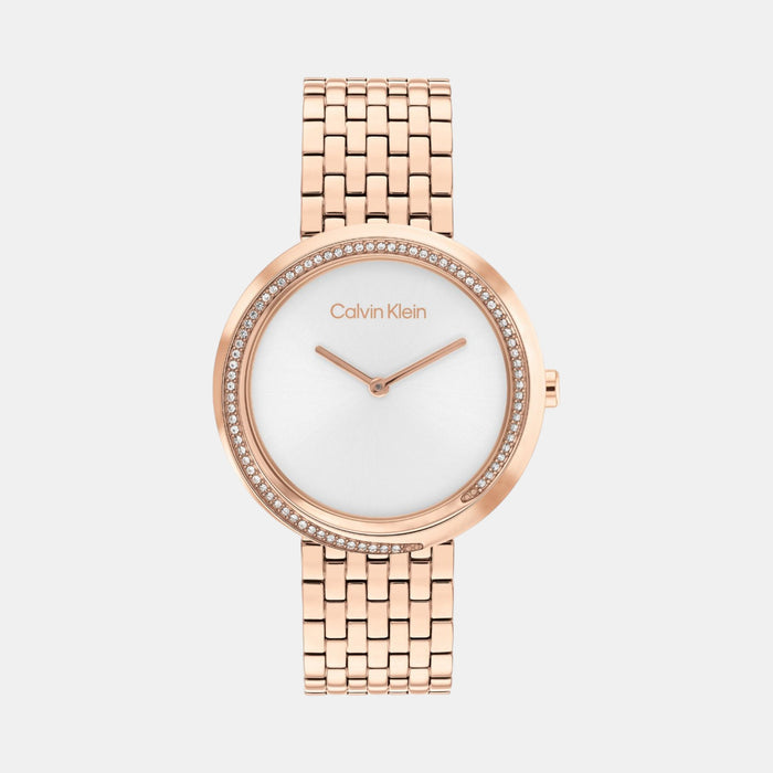 Calvin Klein Round Silver White Analog watch