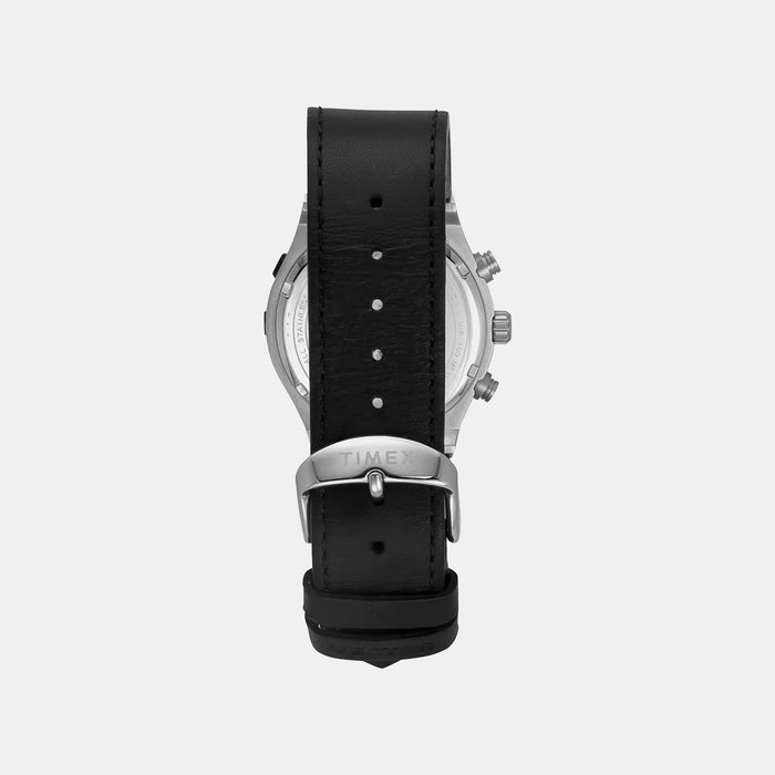 Vector Men Quartz Black Dial Multi-Function Leather Watch TWEG24800