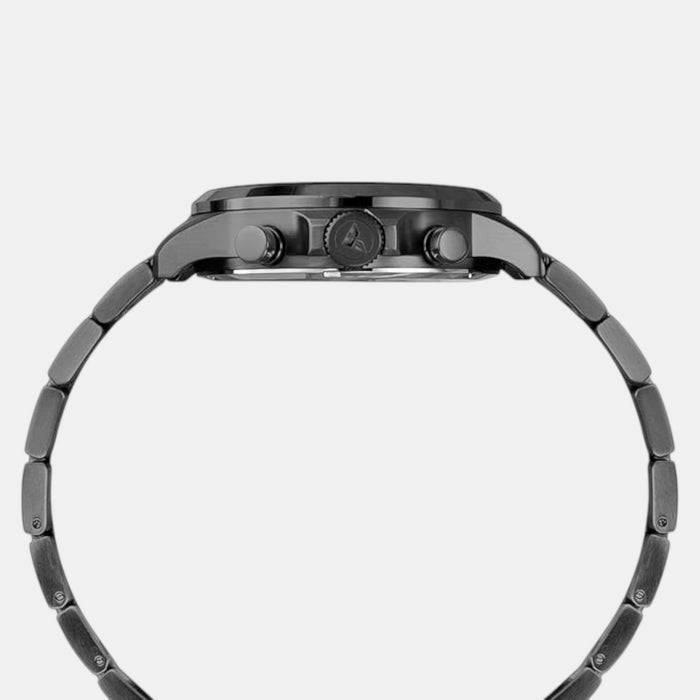 Vector Men Quartz Black Dial Multi-Function Stainless Steel Watch TWEG25103