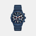 Vector Men Quartz Blue Dial Multi-Function Stainless Steel Watch TWEG24801