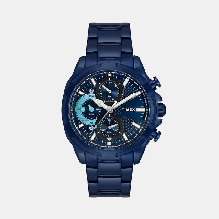 Vector Men Quartz Blue Dial Multi-Function Stainless Steel Watch TWEG25003