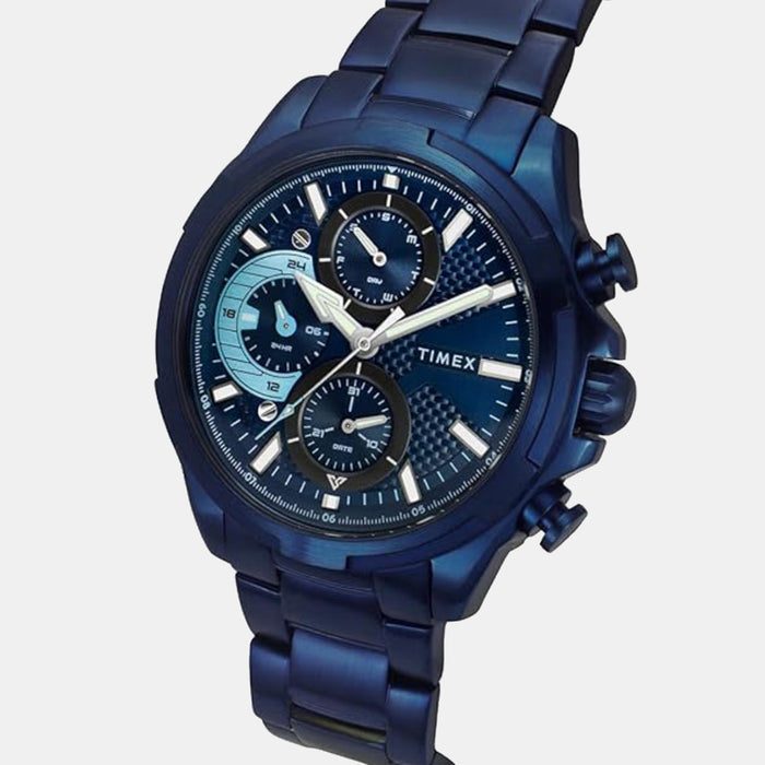 Vector Men Quartz Blue Dial Multi-Function Stainless Steel Watch TWEG25003