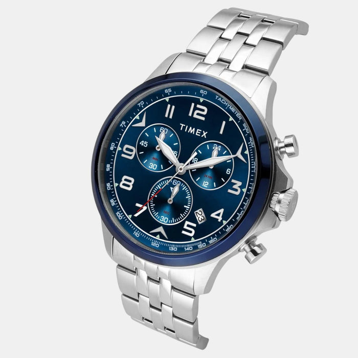 Vector Men Quartz Blue Dial Multi-Function Stainless Steel Watch TWEG25101