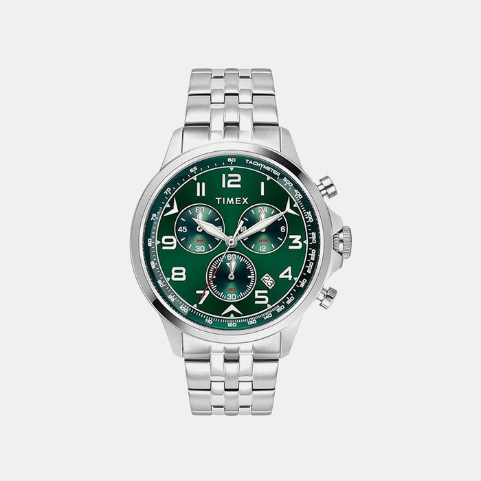 Vector Men Quartz Green Dial Multi-Function Stainless Steel Watch TWEG25100