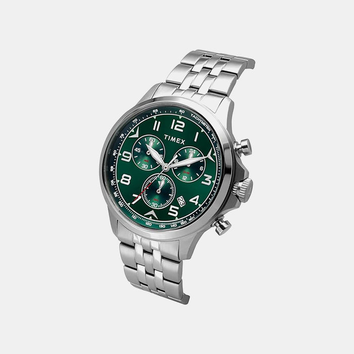 Vector Men Quartz Green Dial Multi-Function Stainless Steel Watch TWEG25100