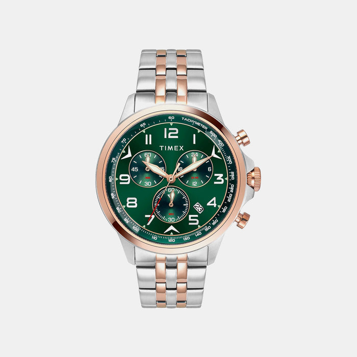 Vector Men Quartz Green Dial Multi-Function Stainless Steel Watch TWEG25102