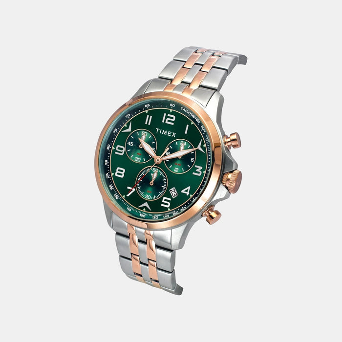 Vector Men Quartz Green Dial Multi-Function Stainless Steel Watch TWEG25102