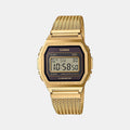 Vintage Unisex Quartz Black Dial Digital Mesh Watch D277