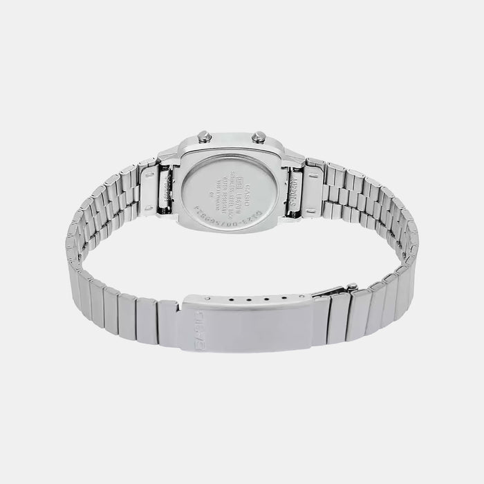 Vintage Women Quartz Black Dial Digital Stainless Steel Watch D123