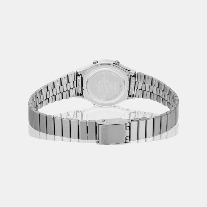 Vintage Women Quartz Silver Dial Digital Stainless Steel Watch A2232
