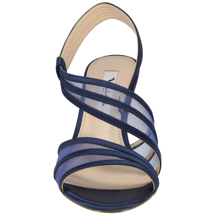 VITALIA-NAVY CRYSTAL SATIN