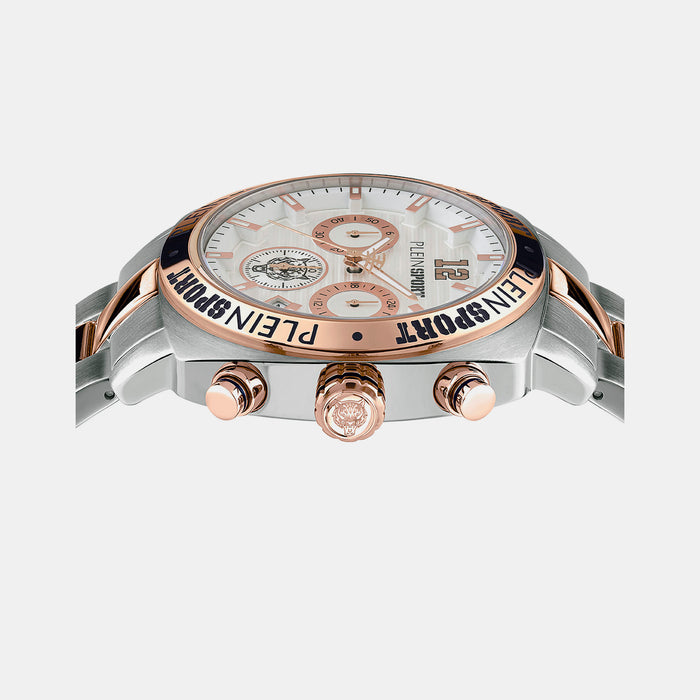 Plein Sports Men Round White watch