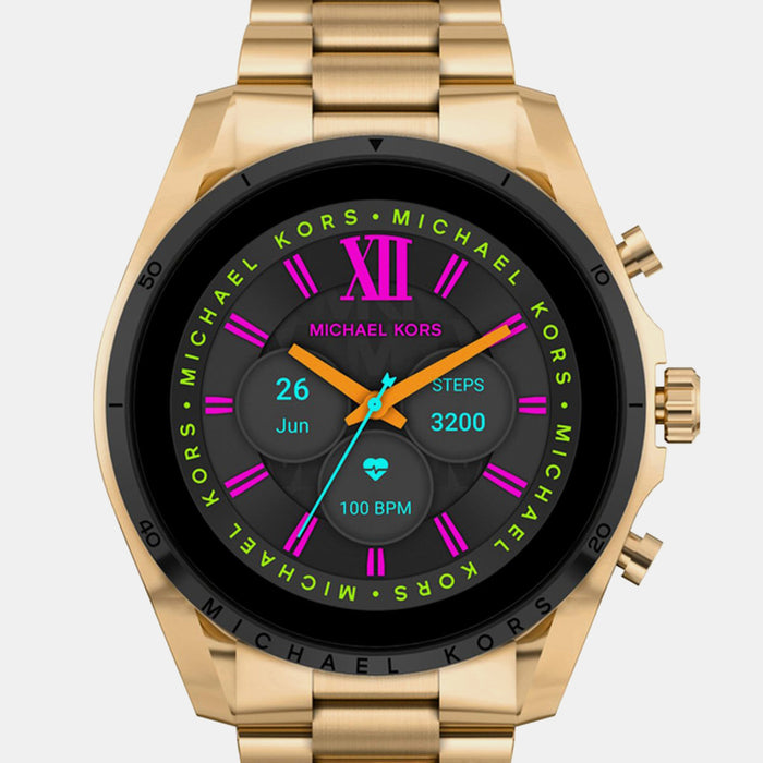 Women Processor Black Dial Digital Stainless Steel Watch MKT5138